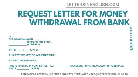 Requesting a withdrawal .